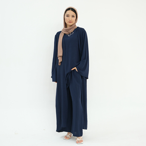 <span class=keywords><strong>Abbigliamento</strong></span> Tradizionale Musulmano Abiti da Donna Nuovo Abaya 2025 Set da 3 Pezzi in Crêpe Jazz Stile Dubai <span class=keywords><strong>Abbigliamento</strong></span> Islamico Set Abaya e Pantaloni - Product Image 6