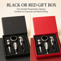 Coffret Cadeau d'Accessoires pour Vin SHUNSTONE, Quatre Pièces, Outils pour Bouteilles, Cadeaux Promotionnels pour les Récompenses des Employés d'Entreprise Annuelles