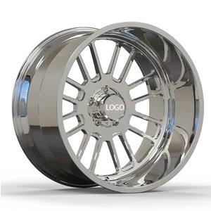 Rines de Aluminio Forjado para Camioneta, 20-30 Pulgadas, 24*7J 9J 14J 6x139.7, Plateado Brillante, para Silverado 1500, GMC Sierra 1500, Camionetas de Tamaño Completo - Product Image 1