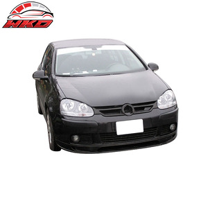 Convient pour Golf 5 Mk5 Rabbit 2006-2009, lèvre de pare-chocs avant style Type-A, non peinte, noire - Product Image 2