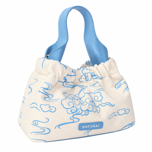 Bolsa de Mano de Lona de Alta Calidad con Diseño de Rayas y Cierre Magnético, Diseño Único para Compras y Desplazamientos en Verano - Product Image 2