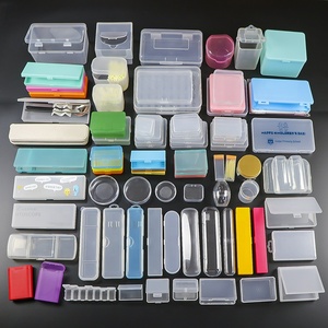 Multi Hard Small Clear Case Jewelry Packing Boxes Plastic Hard Container Packaging Boxes With Hinged lid Plastic Tool Case
