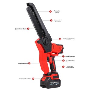 Scie à chaîne sans fil sans balais, outils électriques, certifiée CE, garantie 1 an pour l'utilisation en jardinage et en exploitation forestière - Product Image 2