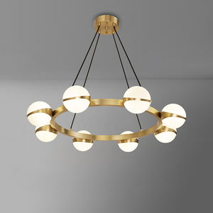 Lámpara colgante de latón, luz de techo de forma <span class=keywords><strong>rectangular</strong></span>, iluminación de <span class=keywords><strong>cocina</strong></span>, candelabro moderno de lujo para el hogar - Product Image 3