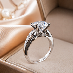 Anello con Design a Quattro Punte a Forma di Bocciolo di Fiore, Stile Fidanzamento per Donne - Product Image 6