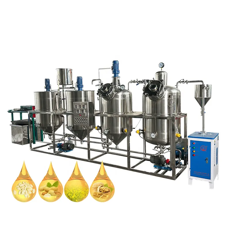 refined sunflower cooking oil extraction and refining machine oil pressing and refining machine