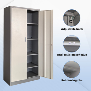 <span class=keywords><strong>Armoire</strong></span> métallique à 2 portes en acier, classeur <span class=keywords><strong>de</strong></span> documents sécurisé et verrouillable, en stock, MOQ 1 pièce - Product Image 4