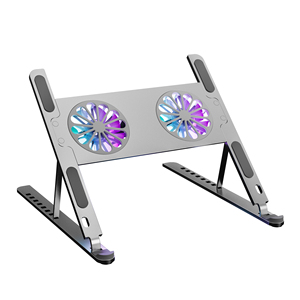 Support d'Ordinateur Portable Boneruy en Aluminium Pliable et <span class=keywords><strong>Réglable</strong></span> avec Ventilateurs de Refroidissement Détachables pour <span class=keywords><strong>Bureau</strong></span> - Product Image 1