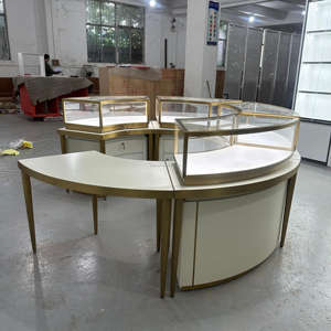 Vitrina de Exhibición de Joyería de Acero Inoxidable, Vidrio Transparente, Foco LED, Centro Comercial de Lujo, Tienda Minorista, Exhibición, Museo - Product Image 3