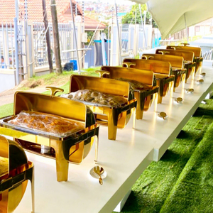 Ensemble <span class=keywords><strong>de</strong></span> plats chauffants rotatifs à couvercle roulant <span class=keywords><strong>pour</strong></span> la restauration, plats <span class=keywords><strong>de</strong></span> <span class=keywords><strong>service</strong></span> <span class=keywords><strong>pour</strong></span> la restauration, restaurant commercial - Product Image 1