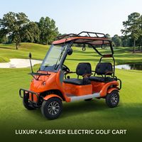 Carrito de Golf Eléctrico Q8 de Doble Fila y 4 Plazas, 1800W, Sin Escobillas, 60V80AH, Alcance de 59KM, Frenos de Disco en las Cuatro Ruedas, Carrito de Ocio