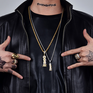 Joyerí<span class=keywords><strong>a</strong></span> Hip Hop, Colgante <span class=keywords><strong>de</strong></span> Cruz Religiosa <span class=keywords><strong>de</strong></span> Jesús, <span class=keywords><strong>Virgen</strong></span> Marí<span class=keywords><strong>a</strong></span> <span class=keywords><strong>de</strong></span> <span class=keywords><strong>Guadalupe</strong></span>, Chapado en Oro con Circones, Estilo Moderno - Product Image 3
