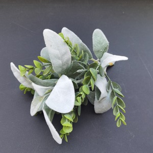 Bouquet de feuilles d'eucalyptus artificielles Wen Hope, gris clair, en plastique et soie, décoration de bureau, ornement pour la maison et le bureau, 10cm-30cm - Product Image 4