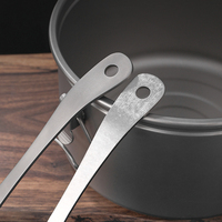 Ensemble de louche et cuillère ajourée en titane pur, ustensiles de cuisine de qualité alimentaire pour la cuisson et la table à la maison