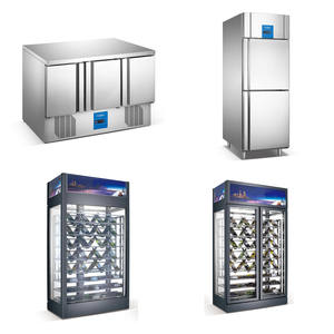 Banco da lavoro per <span class=keywords><strong>frigorifero</strong></span> con piattaforma per insalata con congelatore in acciaio inossidabile di grandi dimensioni per refrigerazione multifunzione a cappotto multiplo - Product Image 4