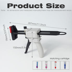 Approvisionnement d'usine bas prix 10ml 50ml 250ml <span class=keywords><strong>pistolet</strong></span> à colle manuel <span class=keywords><strong>pistolet</strong></span> en <span class=keywords><strong>Silicone</strong></span> distribution AB <span class=keywords><strong>pistolet</strong></span> à colle - Product Image 2