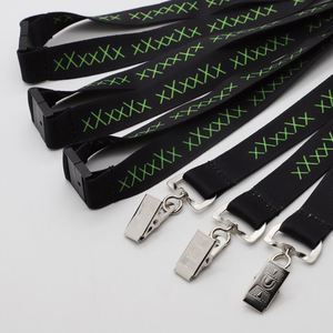 Wholsale Custom Thermal Transfer Printing Lanyards Safe Buckle Bulldog <b>Clip</b> ID Badge Holder Polyester Lanyards - Product Image 2