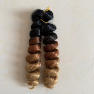 Extensions de <span class=keywords><strong>cheveux</strong></span> synthétiques ondulés de 12 pouces, soyeux et bouclés, pour tresses torsadées, boucles courtes et profondes, style bouclé italien pour l'été - Product Image 3