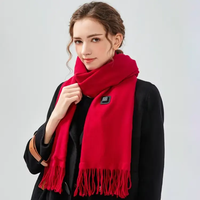Écharpe chauffante d'hiver pour femme, nouvelle collection, chauffe-cou rayé, écologique, 100% polyester, intelligent, vente chaude