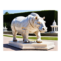 Grande statue de crabe en marbre naturel, sculptée à la main, en marbre blanc, décoration de jardin extérieur, sculpture à vendre