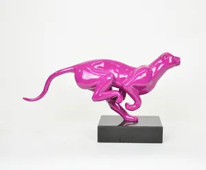 예술 수지 기술 분홍색 말 동상 숫자 조각품 본사 훈장을 위한 장식적인 장신구 창조적인 선물