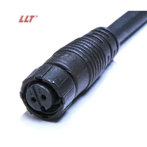 LLT outdoor M12 2 3 4 5 6 7 8 Pin Customized Wire Cable Custom Waterproof Connector With JST terminal