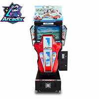 Simulateur de course automobile à monnayeur, machine de jeu d'arcade, simulateur de conduite avec écran LCD pour parc d'attractions, vente en gros