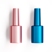 Flacon de vernis à ongles en verre vide de 8 ml, rond, pour impression liquide UV, personnalisé, avec couvercle et pinceau