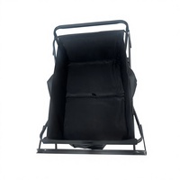 Chariot de jardin pliable en alliage d'aluminium avec 2 porte-gobelets, conception tout-terrain à 4 roues, construction durable, grande capacité pour le camping