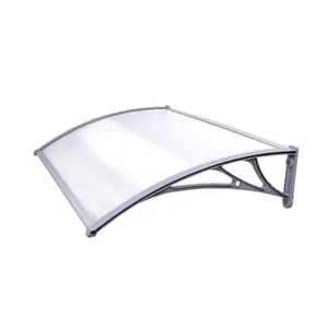 tente 100cm Suppliers-Açık veranda tente pencere kapağı güneşlik alüminyum tente su geçirmez anti-uv polikarbonat gölgelik tenteler