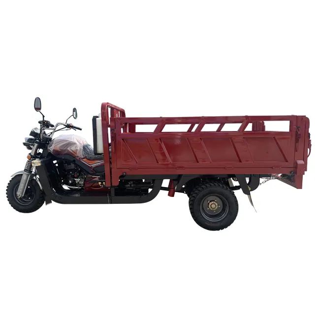 Large Cargo Tricycle with 350cc Engine Lifting Jack Rain Cover Zongshen High Quality Multipurpose Three Wheels Motorcycle