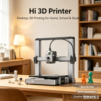 Imprimante 3D industrielle Hi Combo à double extrudeur, nivellement automatique du plateau, extrudeur entièrement métallique, vitesse élevée de 500 mm/s, accélération rapide