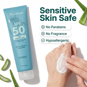 Protector Solar Mineral Puro con Cambio de Color OEM, <span class=keywords><strong>SPF</strong></span> <span class=keywords><strong>50</strong></span>, Aloe Vera Orgánico, Calmante, Hidratante, Loción Protectora Solar para Piel Sensible - Product Image 3