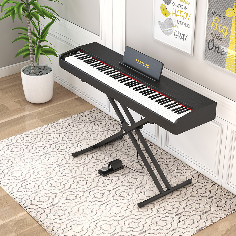 HEBIUO, низкий минимальный заказ, OEM, тяжелый молот, портативное электрическое пианино, 88 ключей