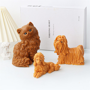 Molde de silicona 3D con forma de animales para velas aromáticas, gatos, Golden Retriever, <span class=keywords><strong>Sharpei</strong></span>, perros, moldes de yeso, moldes para pasteles y mousses hechos a mano, decoración para el hogar y fiestas - Product Image 5