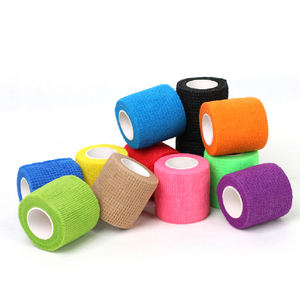 เทปพันผ้าพันแผลผ้าฝ้ายแบบเหนียวยืดหยุ่นแบบมีกาวในตัวเทปพันผ้าไม่ทอสำหรับนักกีฬาผ้ากอซพันสำหรับนักกีฬากีฬา - Product Image 4