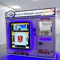 Distributeur automatique de pizzas chaudes pour l'extérieur, machine à pizzas automatisée, fonctionne avec des pièces de monnaie, paiement par code QR, vente en gros