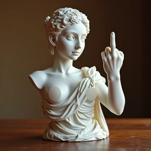 Statue de Vénus en résine en gros avec une attitude amusante et créative, sculpture d'art <span class=keywords><strong>humoristique</strong></span> pour un cadeau de naissance ou de Noël - Product Image 6