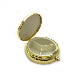 Factory Custom 3 Compartments Stainless Steel Metal Portable Pill Case Pill Storage Box for Promotion Gift