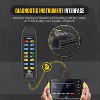 Autool Obd2 Breakout Obd 2 Break Out Caja de Prueba de Protocolo Automotriz CAN para Coche, Conector Automotriz, Detector de Coche