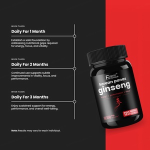 Nuevas Cápsulas de Ginseng Rojo Panax para Energía, Concentración y Rendimiento para Adultos, Suplemento de Ginseng Rojo Panax - Product Image 2