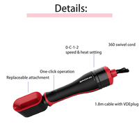 Brosse à air chaud 9 en 1 multifonctionnel fer à lisser peigne bigoudi amovible grille arrière en une étape sèche air chaud Styler