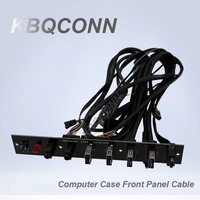 Caja de la computadora Cables del panel frontal USB dual 3,0 y 2,0 Tipo C con puerto de audio Mic Spk Placa base y conexión de cable de interruptor de alimentación