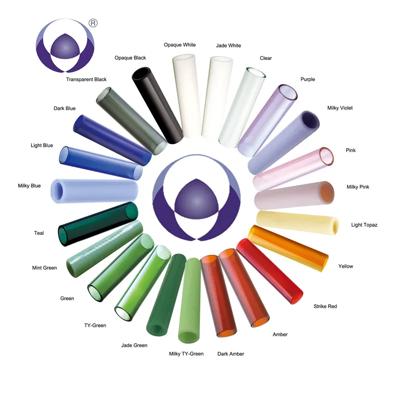 مصنع تيجلاس يوفر مباشرة أنابيب ملونة بالجملة أنبوب زجاجي بوروسيليكات