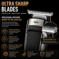 Kit de toilettage pour homme MRY 6 en 1, tondeuse à barbe, tondeuse à cheveux, rasoir à grille, tondeuse à poils de nez, tondeuse corporelle, rechargeable par type C, IPX6