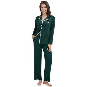 Pijamas de Micro Modal con Diseños Personalizados, Ropa de Dormir Informal de Bambú para Mujer, Pijamas de Algodón, Satén y Seda de Lujo, Pijamas Modernos para Mujer - Product Image 3