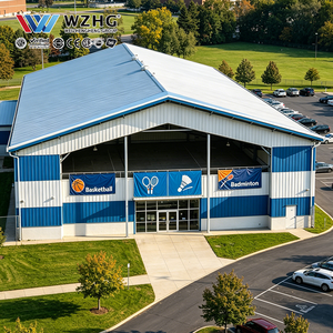 Centre de badminton moderne en structure acier préfabriquée, complexe sportif commercial à grande portée - Product Image 1