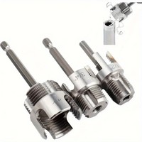 Kit de 3 tarauds à filetter pour tuyaux en PVC, 1, 2, 3, 4 pouces, pour filetage interne et externe, pour réparation de plomberie