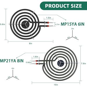 2ชุด WB31T10010(6 ") WB31T10011(8") MP15YA(6 ") MP21YA(8") ถาดรองน้ำหยด/เตาเตาเตาไฟฟ้า - Product Image 3