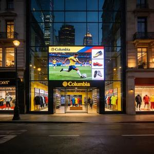 شاشة عرض LED خارجية P2.9 بحجم 6.56 قدم × 9.84 قدم، 141 بوصة، متجر متخصص في لوازم مباريات فريق كولومبيا لكرة القدم - Product Image 3